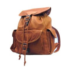 画像1: 1970's~ OLD Leather Back Pack 　BROWN　  (1)