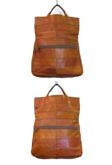 画像2: Europe Patch Work Leather Hand Bag 　Lt. BROWN　  (2)