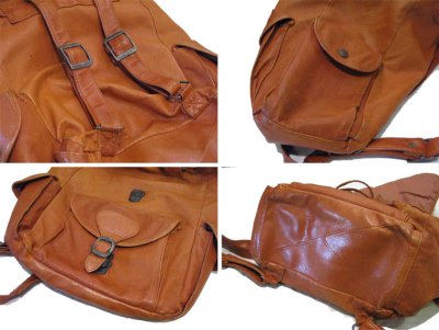 画像3: 1970's~ OLD Leather Back Pack 　BROWN　 