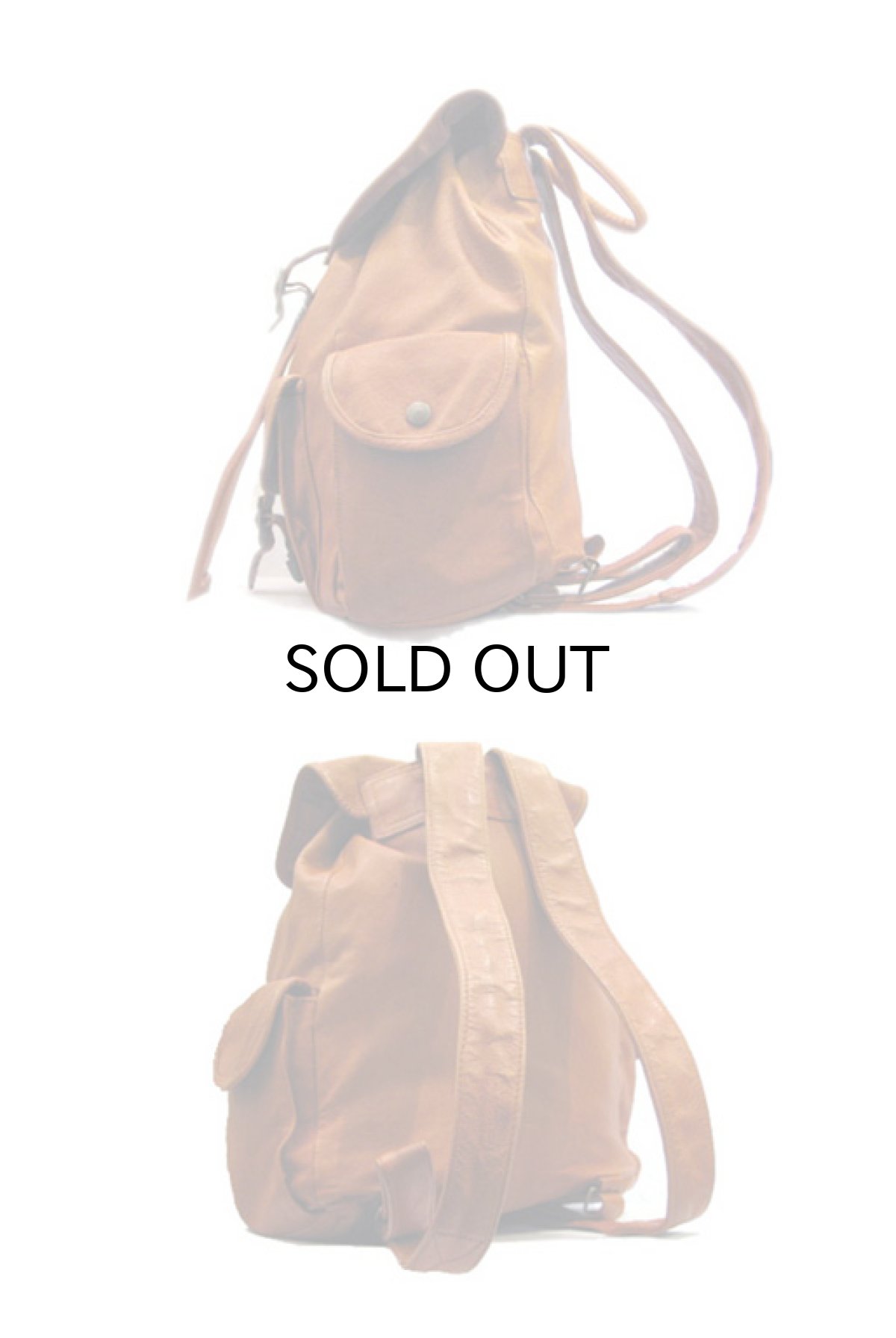 画像3: 1970's~ OLD Leather Back Pack  BROWN   (3)
