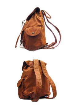 画像3: 1970's~ OLD Leather Back Pack 　BROWN　  (3)