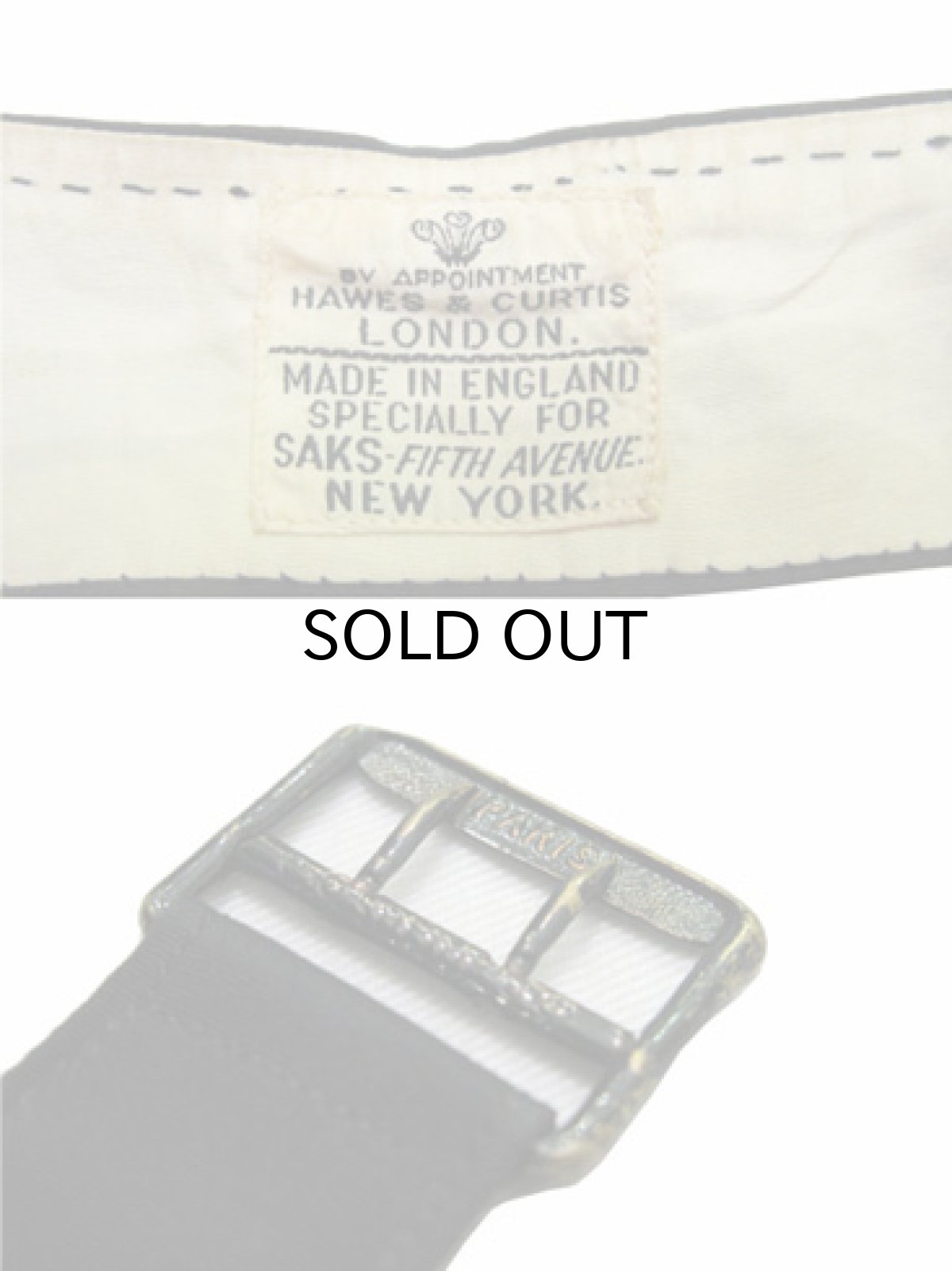 画像4: 1930's "Saks Fifth Avenue " Waist Gillet  BLACK size Free  (表記 不明) (4)