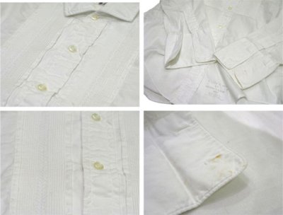 画像2: 1960's~ "KAYNEE"  Double Cuffs Dress Shirts  size XS 位  (表記 13 1/2 )