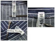 画像5: ~ 1970's OLD Germany Stripe L/S Shirts  BLUE系　size XL位  (表記 45/46 ) (5)