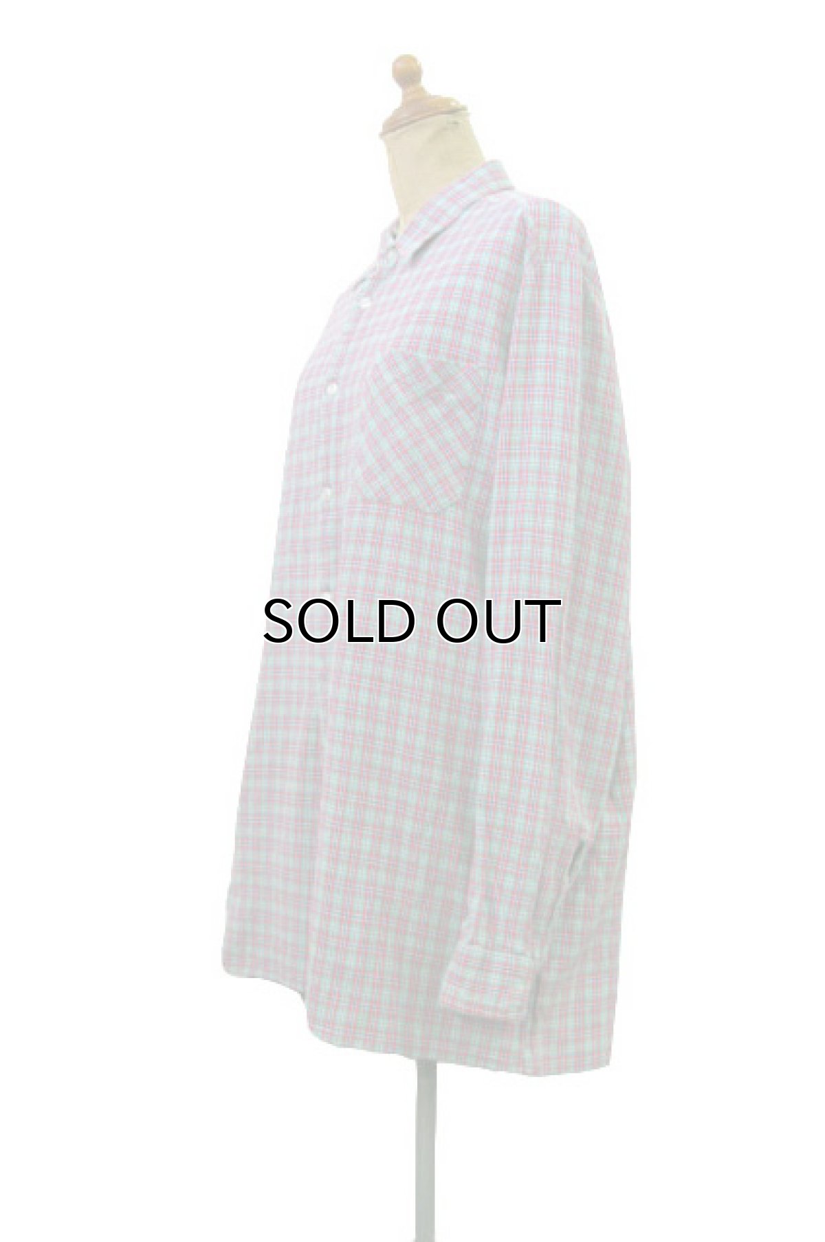 画像2: ~ 1960's OLD Europe L/S Pullover Shirts  GREEN系 size M - L位  (表記 なし ) (2)