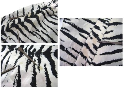 画像2: 1980's~ "FUDA" Animal Pattern Silk Jacket　"Zebra"　size L位 (表記 L)