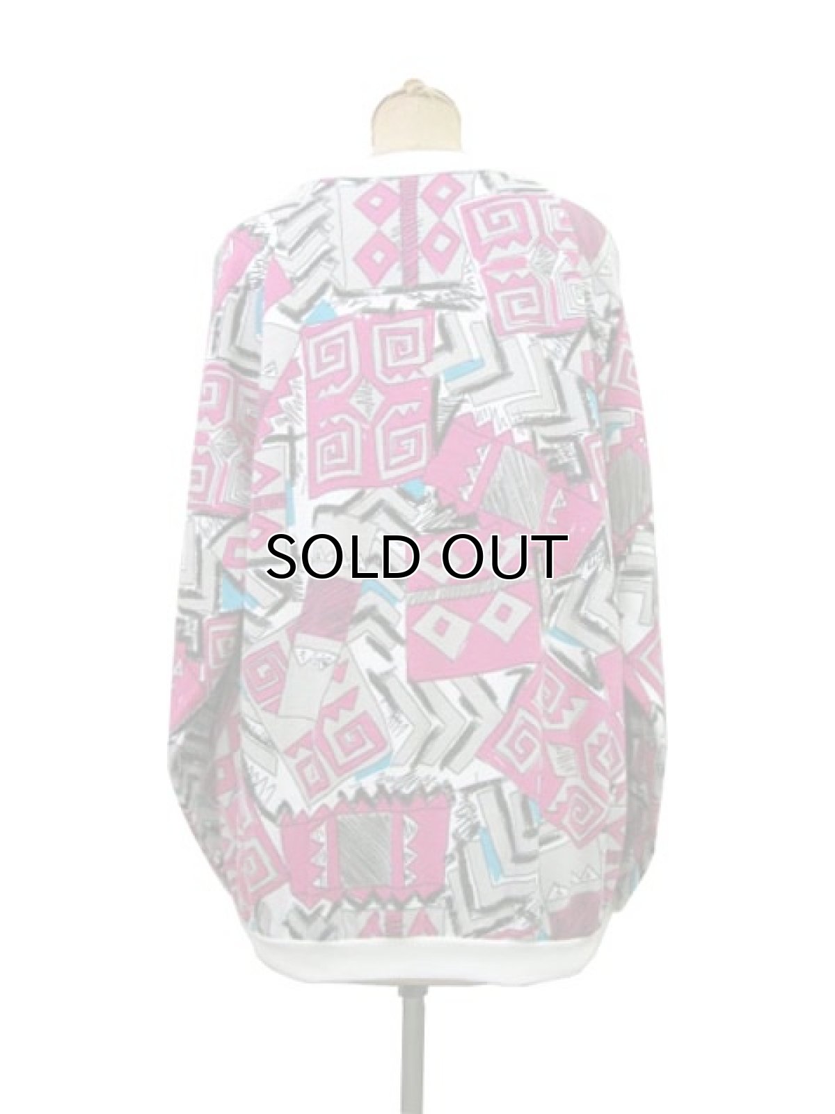 画像3: 1990's Graphic Print Raglan Sleeve Sweat 総柄 size S 位 (表記 L ) (3)