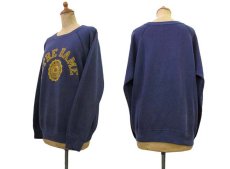 画像2: 1980's "Champion" College Print Sweat　NAVY　sizeS -  M 位 (表記 L) (2)