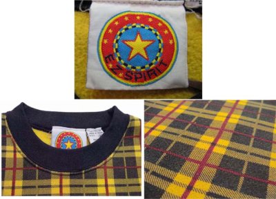 画像1: 1980's "EZ SPIRIT" Tartan Check Print Sweat　NAVY　size M 位 (表記 M)