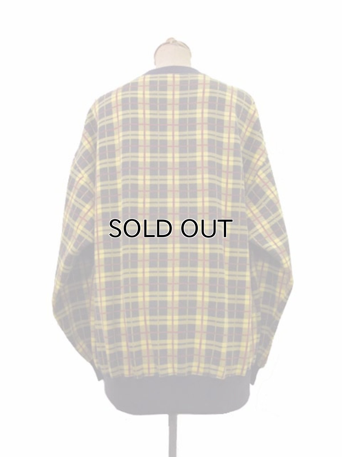 画像3: 1980's "EZ SPIRIT" Tartan Check Print Sweat NAVY size M 位 (表記 M) (3)