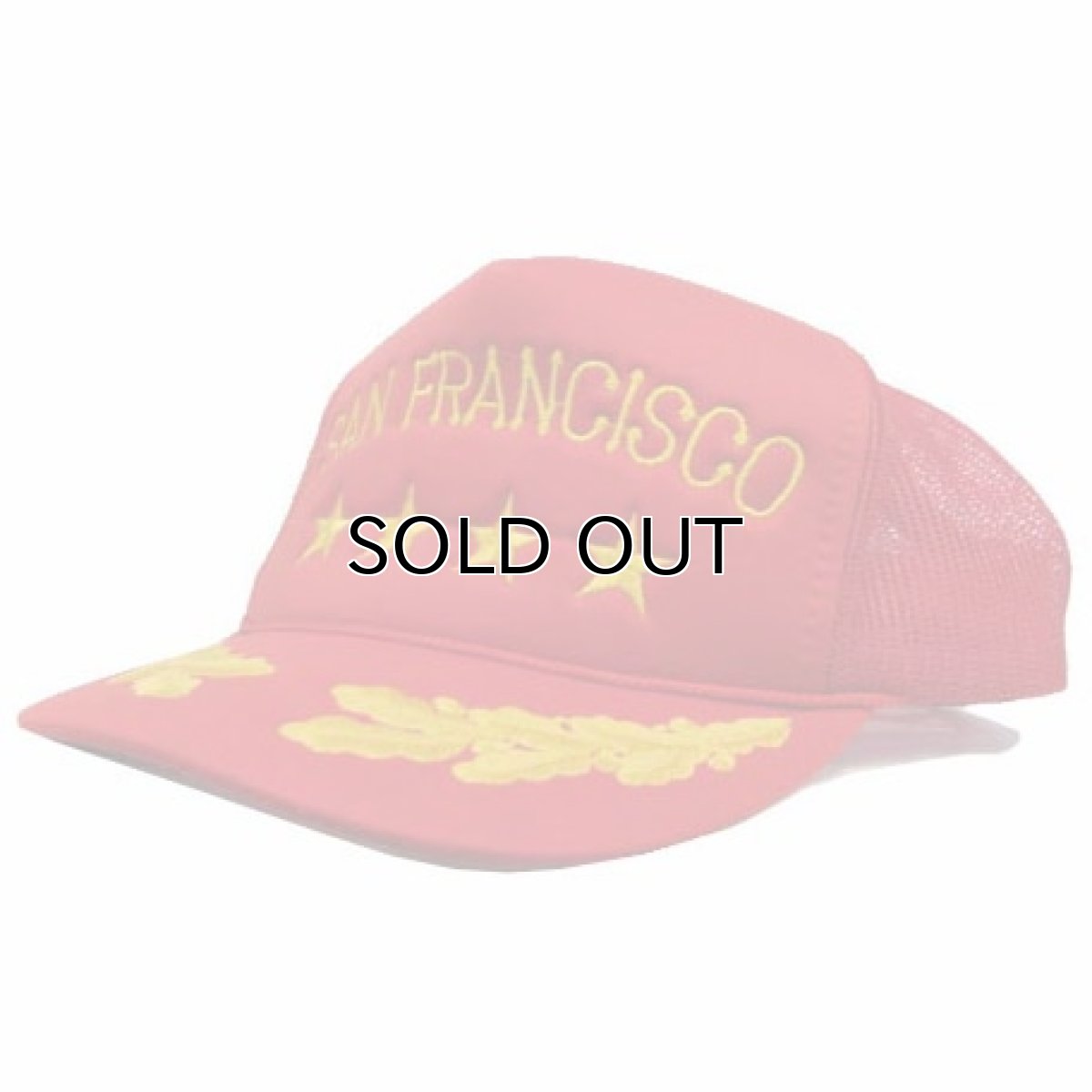 画像1: "Gem Hour" SAN FRANCISCO Mesh Cap　color : RED (1)