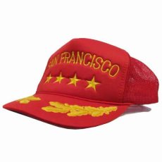 画像1: "Gem Hour" SAN FRANCISCO Mesh Cap　color : RED (1)