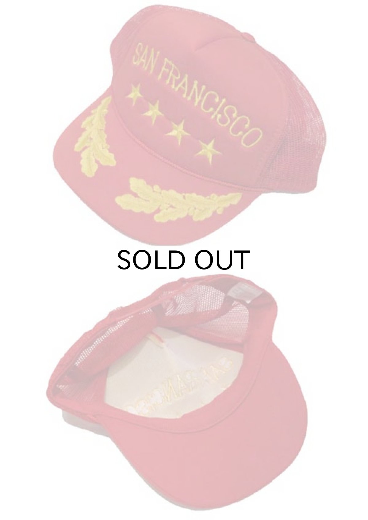 画像5: "Gem Hour" SAN FRANCISCO Mesh Cap color : RED (5)