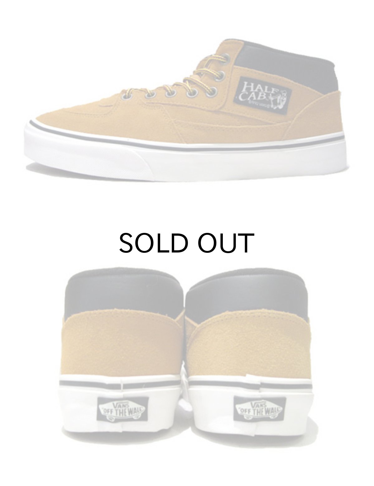画像2: NEW VANS "HALF CAB" SUEDE Sneaker　CAMEL　size US 12  (2)