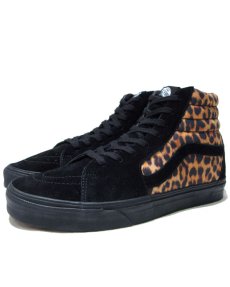 画像1: ◆SALE◆NEW VANS "Hi-Top" Suede / Canvas Sneaker　BLACK / LEOPARD　size US 8.5 (1)