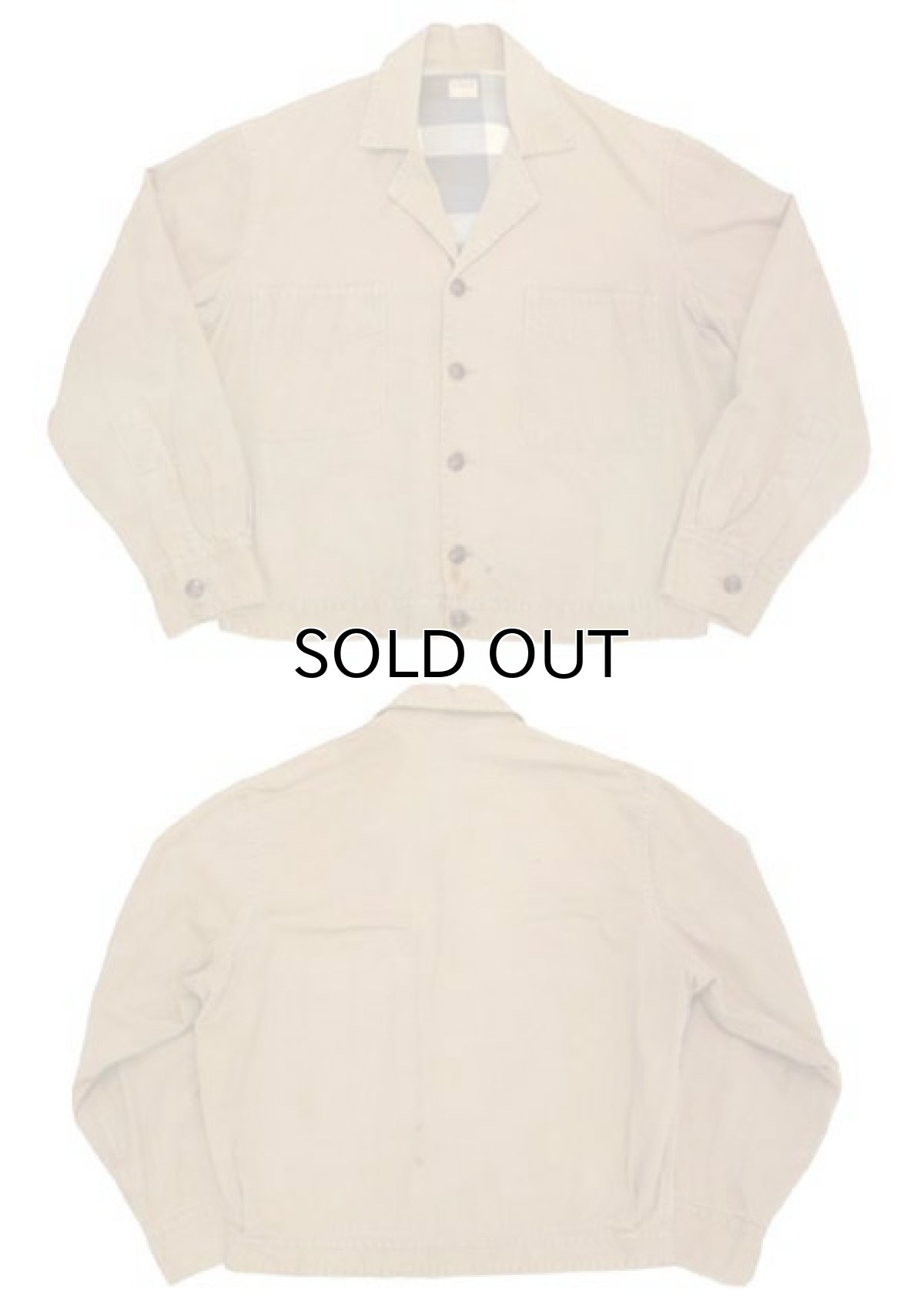 画像3: 1950's  "VOISINET" Herringbone Twill Work Jacket　size L - XL位  (表記 44) (3)