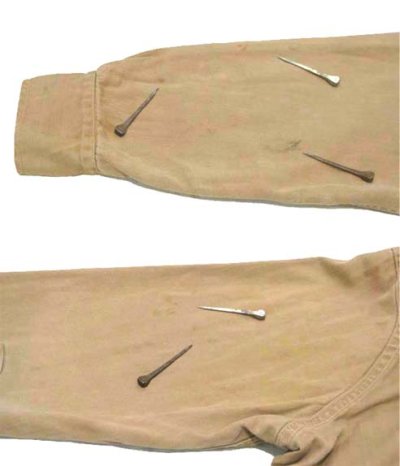 画像2: 1950's  "VOISINET" Herringbone Twill Work Jacket　size L - XL位  (表記 44)