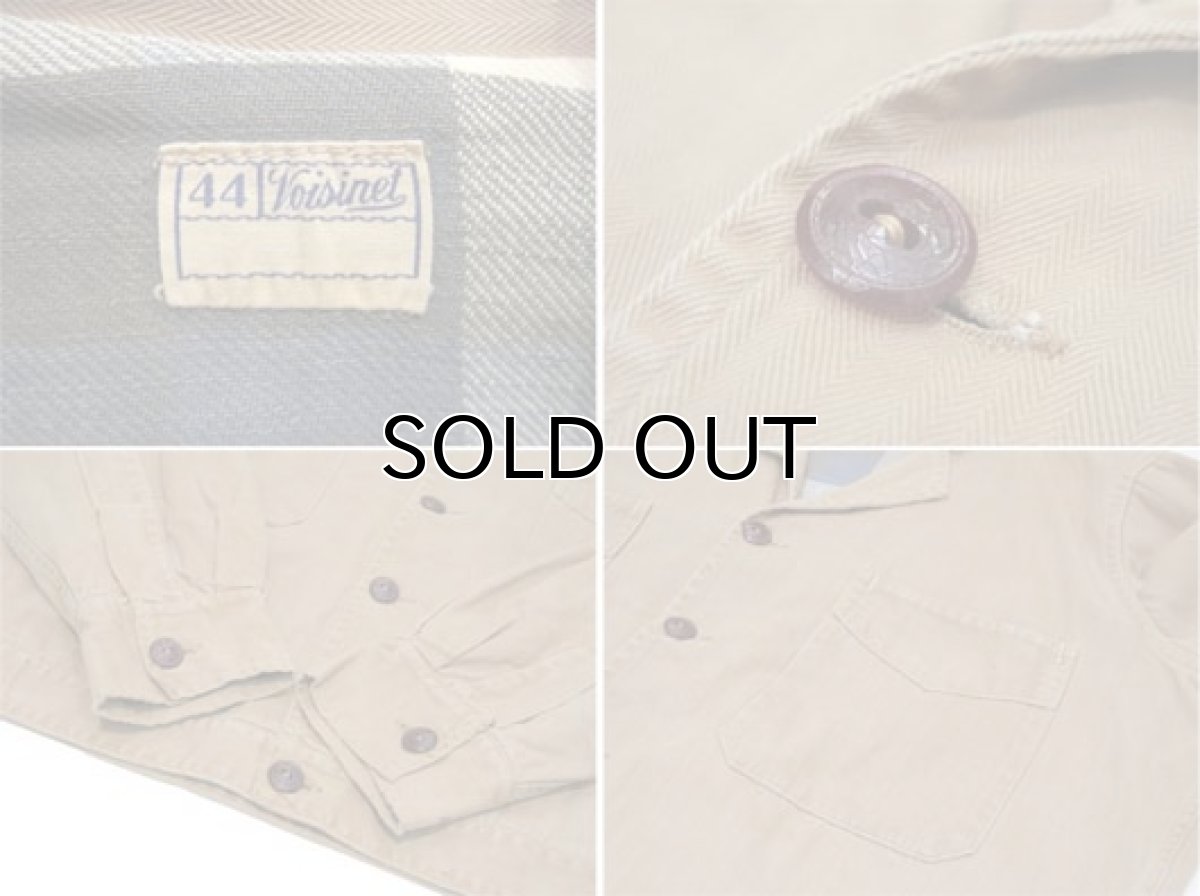画像4: 1950's  "VOISINET" Herringbone Twill Work Jacket　size L - XL位  (表記 44) (4)