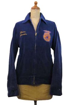 画像1: 1970's  FFA OLD Corduroy Jacket made in USA　color : NAVY　size S位  (表記 36) (1)
