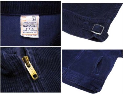 画像3: 1970's  FFA OLD Corduroy Jacket made in USA　color : NAVY　size S位  (表記 36)