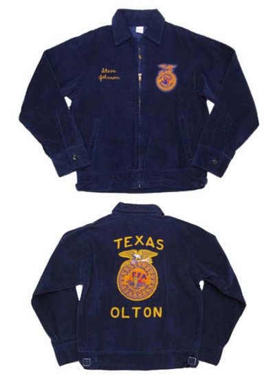 画像1: 1970's  FFA OLD Corduroy Jacket made in USA　color : NAVY　size S位  (表記 36)