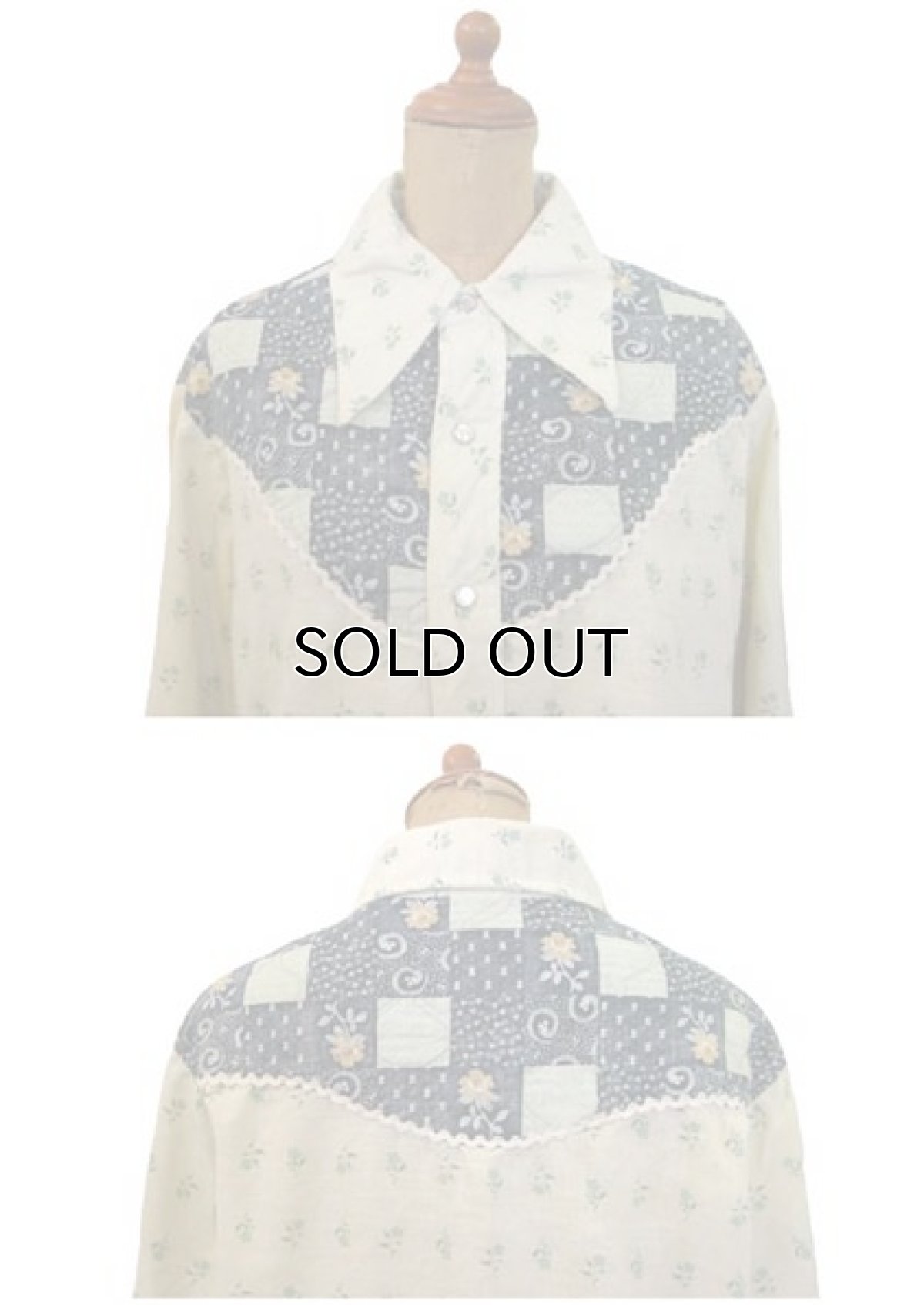 画像4: 1970's "KENNINGTON" L/S Western Shirts  Yellow/ Green　size M位  (表記 L ) (4)