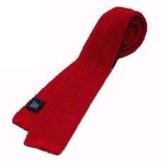 画像1: "Polo by Ralph Lauren" Knit Tie　made in ITALY　color : RED (1)