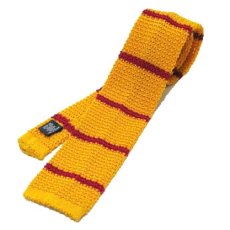 画像1: "Polo by Ralph Lauren" Knit Tie　made in ITALY　color : YELLOW / RED (1)