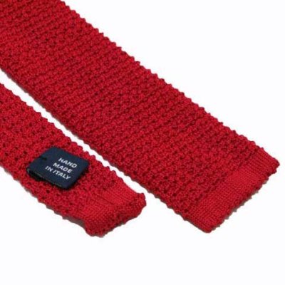 画像1: "Polo by Ralph Lauren" Knit Tie　made in ITALY　color : RED