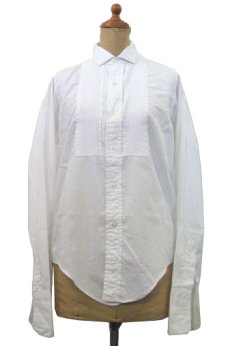 画像1: 1960's~ "KAYNEE"  Double Cuffs Dress Shirts  size XS 位  (表記 13 1/2 ) (1)