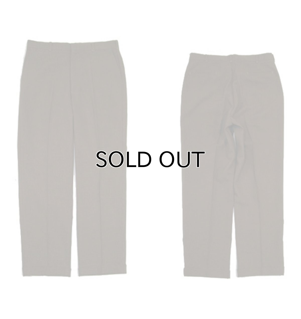 画像2: 1970's "KORATRON" Non Tuck Tapered Trousers Brown系 size 33 inch (表記 なし) (2)