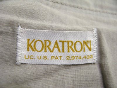 画像1: 1970's "KORATRON" Non Tuck Tapered Trousers　Brown系　size 33 inch (表記 なし)