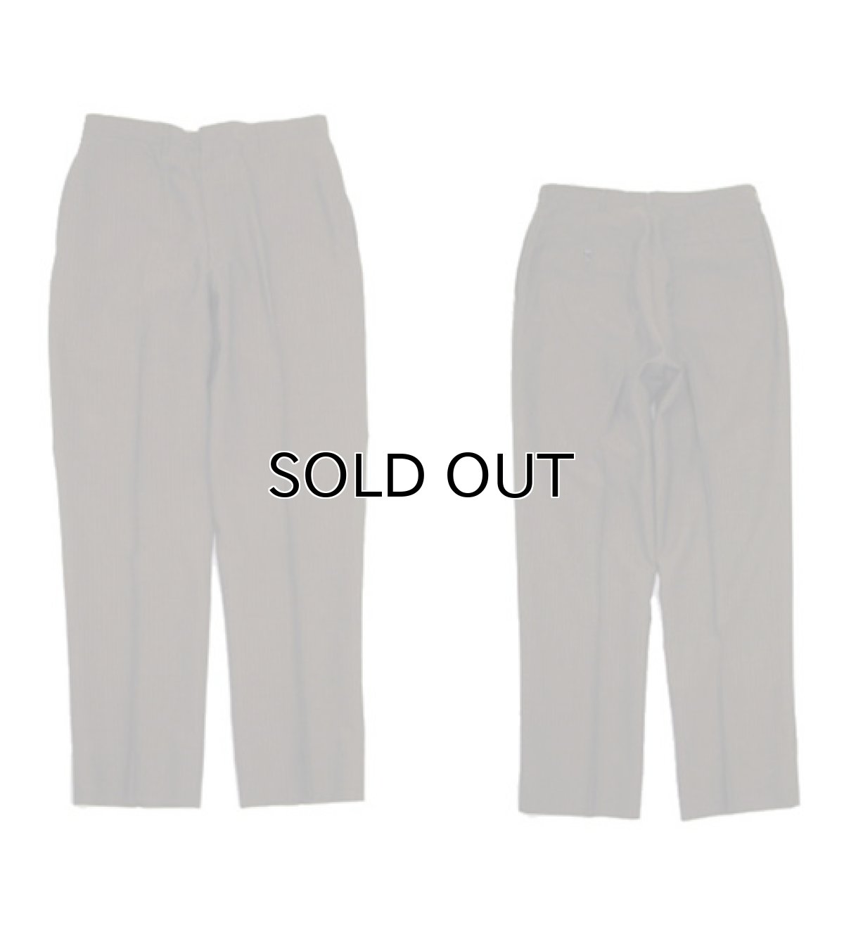 画像2: 1970's Unknown Non Tuck Tapered Trousers BROWN STRIPE size 30 inch ( 表記 なし) (2)