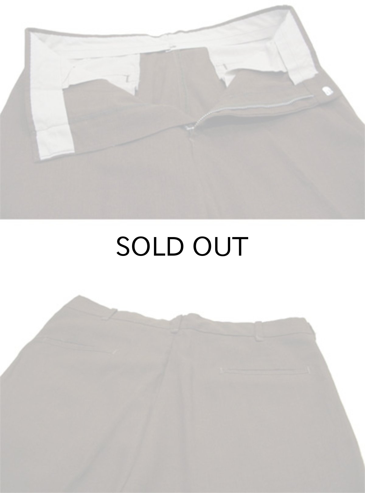 画像3: 1970's "KORATRON" Non Tuck Tapered Trousers Brown系 size 33 inch (表記 なし) (3)