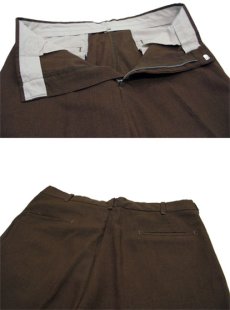 画像3: 1970's "KORATRON" Non Tuck Tapered Trousers　Brown系　size 33 inch (表記 なし) (3)