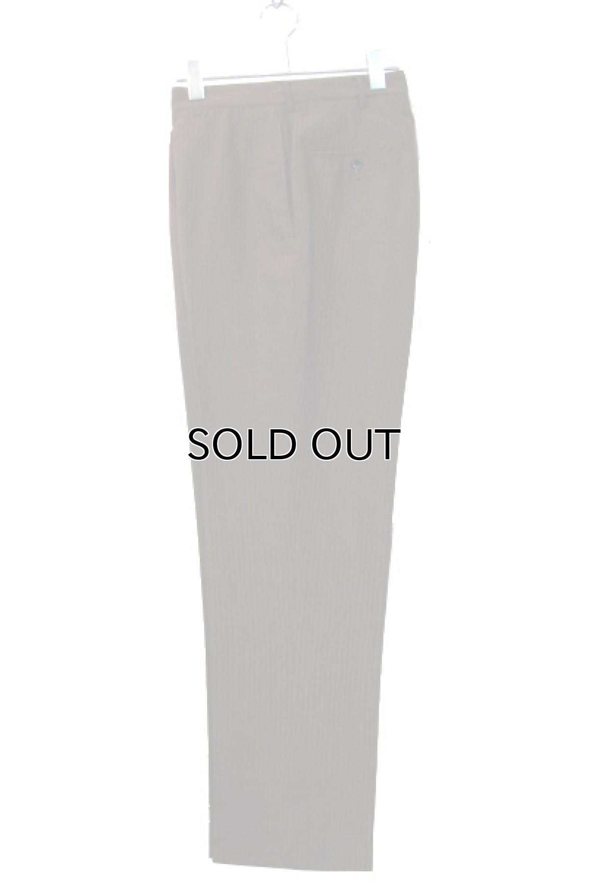 画像1: 1970's Unknown Non Tuck Tapered Trousers　BROWN STRIPE　size 30 inch ( 表記 なし) (1)