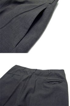 画像5: 1970's "Seven Sear Slacks" Non Tuck Tapered Trousers　Charcoal Grey　size 31.5 inch (表記 なし) (5)