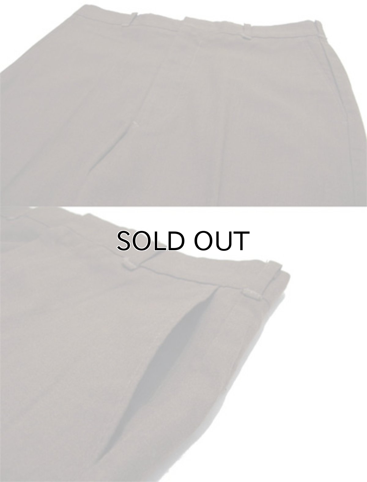 画像4: 1970's "KORATRON" Non Tuck Tapered Trousers Brown系 size 33 inch (表記 なし) (4)