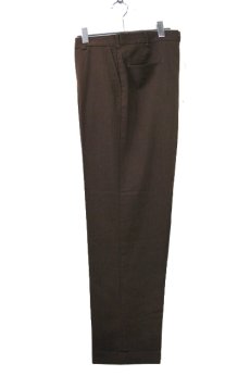 画像1: 1970's "KORATRON" Non Tuck Tapered Trousers　Brown系　size 33 inch (表記 なし) (1)