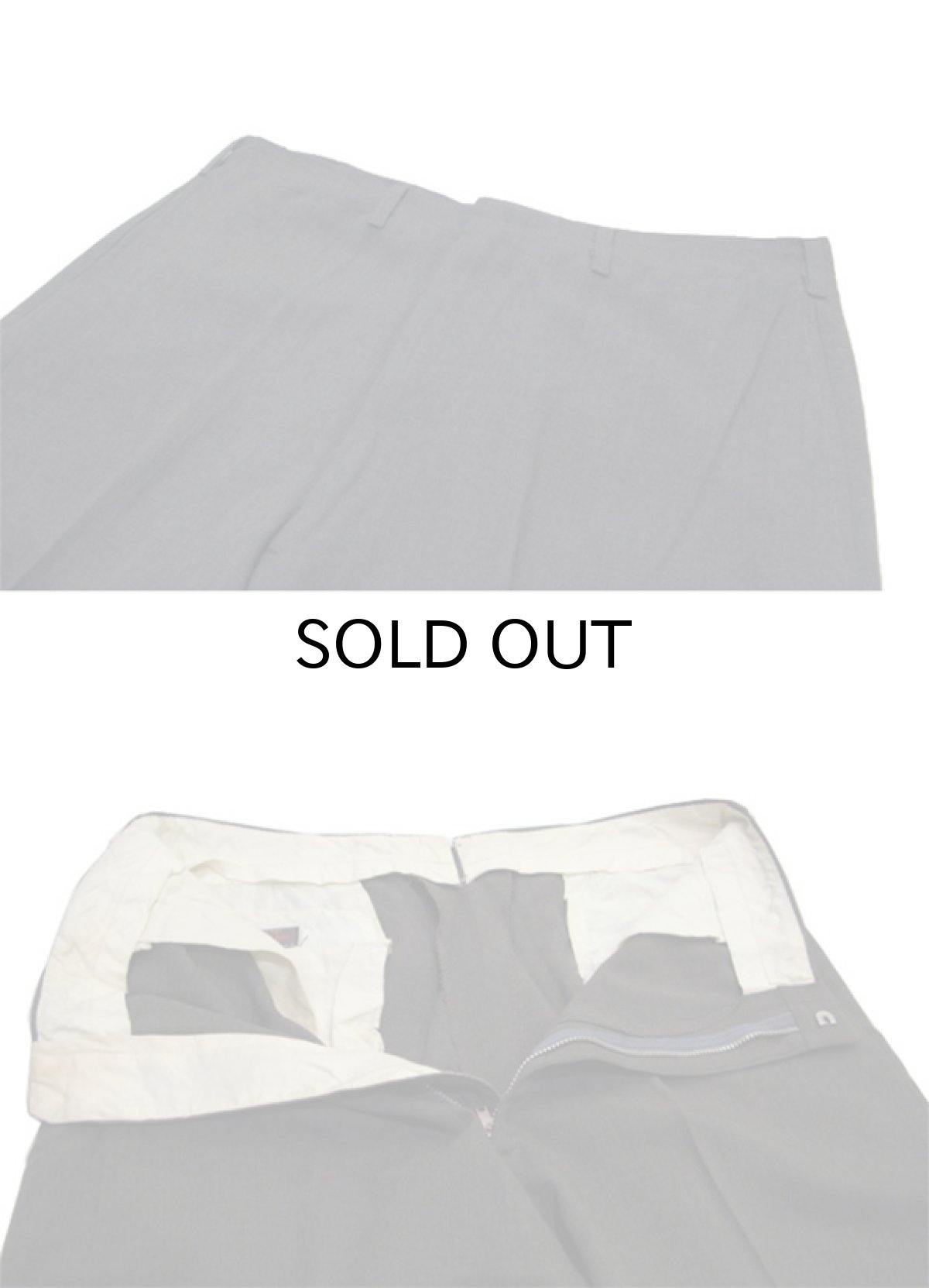 画像3: 1970's "Seven Sear Slacks" Non Tuck Tapered Trousers Charcoal Grey size 31.5 inch (表記 なし) (3)