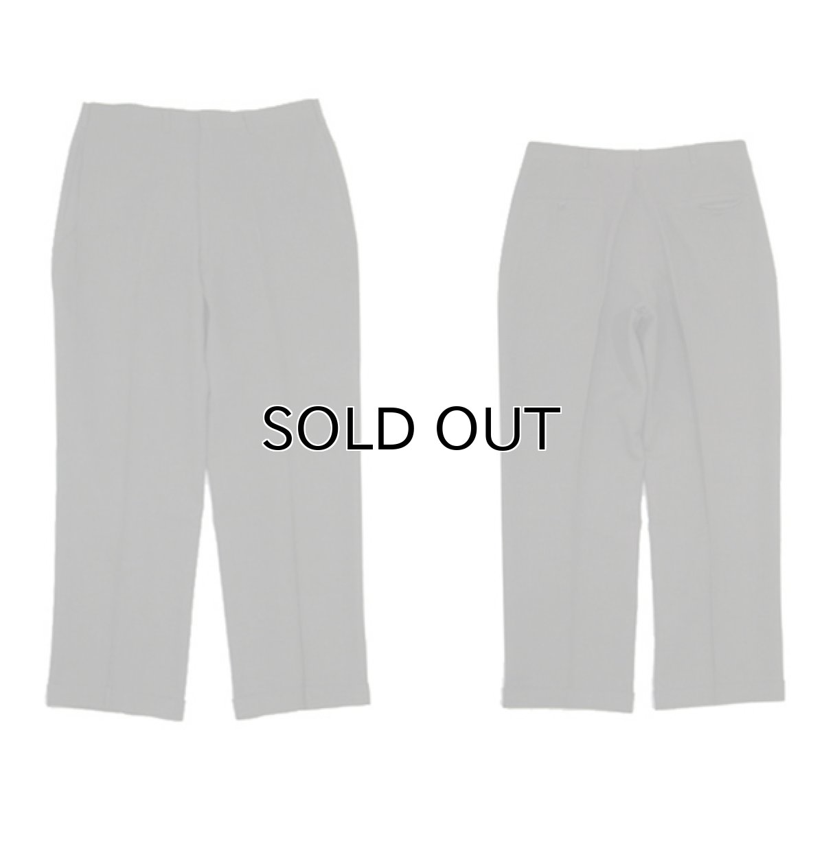 画像2: 1970's "Seven Sear Slacks" Non Tuck Tapered Trousers Charcoal Grey size 31.5 inch (表記 なし) (2)