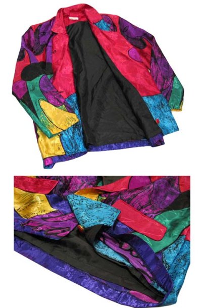 画像1: 1980's~ "Candy Nelson" Design Jacket "PICASSO"　size M - L位 (表記 なし)