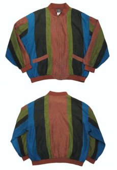 画像4: "Cheval Design Studio" Stripe Silk Jacket　size M - L位 (表記 M) (4)
