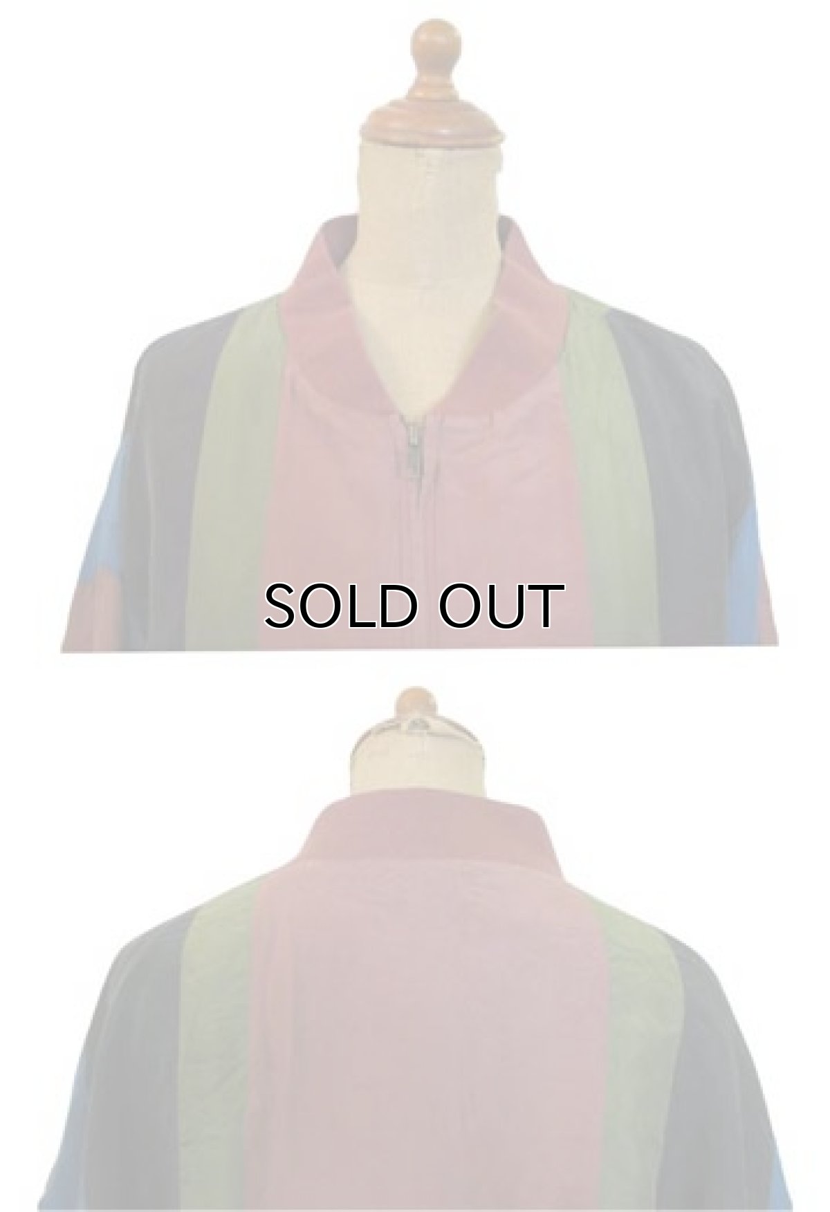 画像5: "Cheval Design Studio" Stripe Silk Jacket　size M - L位 (表記 M) (5)