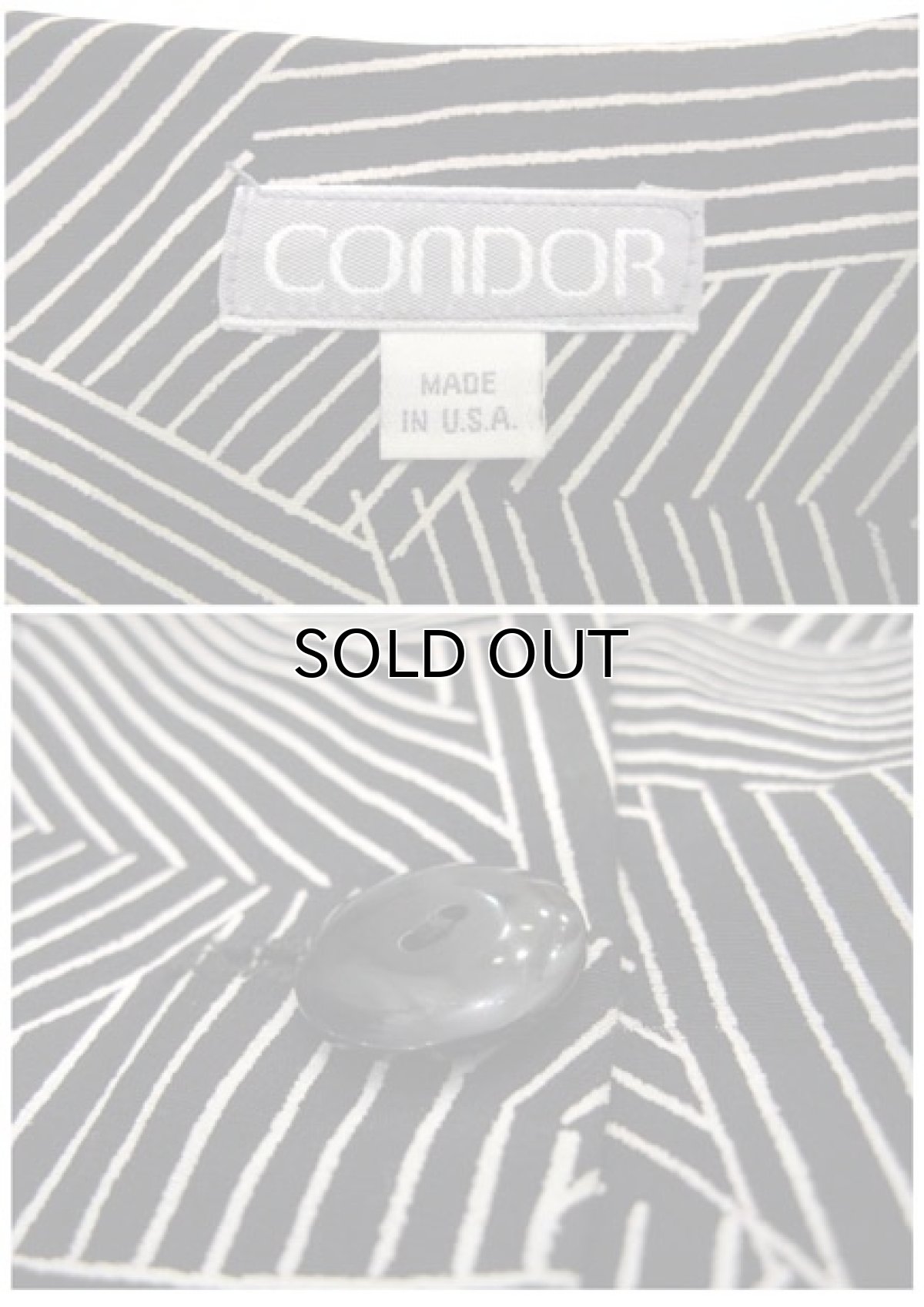 画像5: "CONDOR" Design Collarless Jacket "RAYON"　size M位 (表記 8) (5)