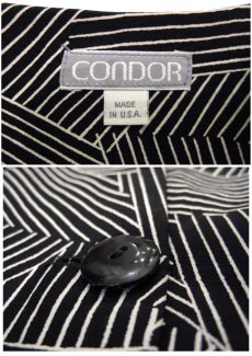 画像5: "CONDOR" Design Collarless Jacket "RAYON"　size M位 (表記 8) (5)