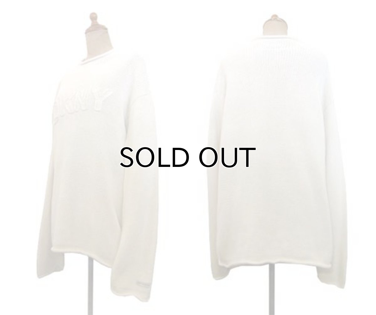 画像2: 00's~ "DKNY" Mock Neck Pullover Sweater  Ivory size M (表記 L) (2)