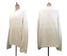 画像2: 00's~ "DKNY" Mock Neck Pullover Sweater  Ivory size M (表記 L) (2)