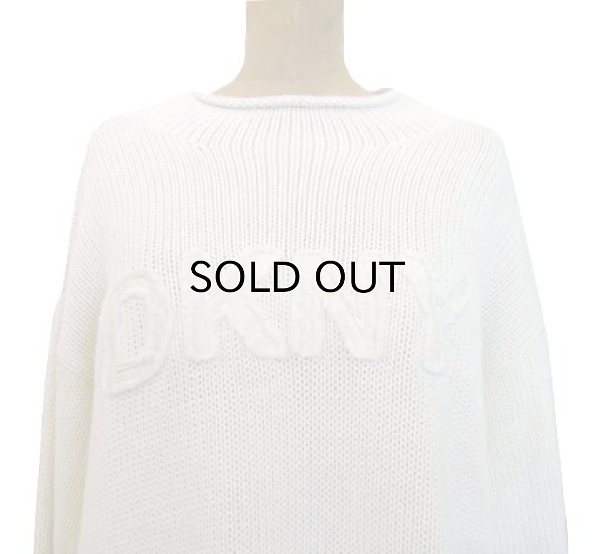 画像5: 00's~ "DKNY" Mock Neck Pullover Sweater  Ivory size M (表記 L) (5)