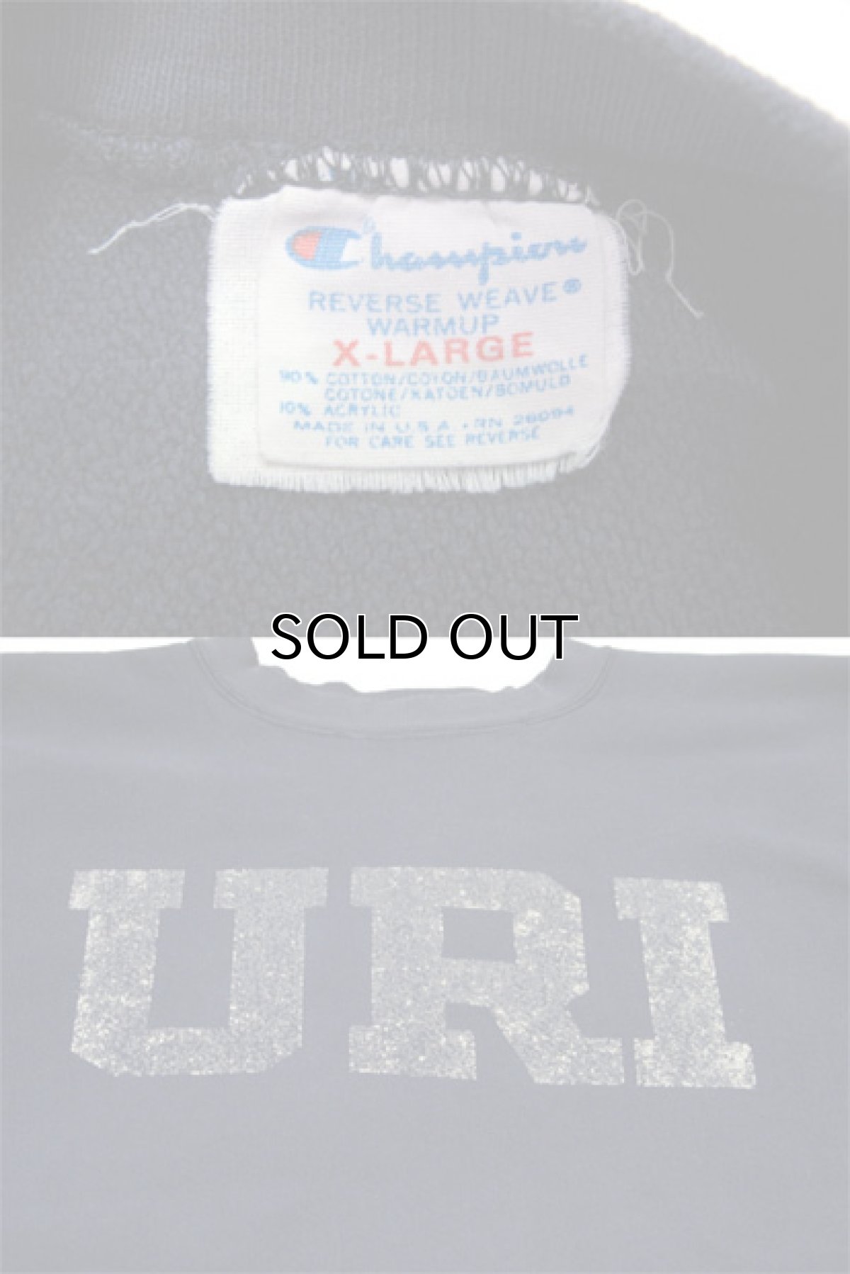 画像4: 1980's "Champion" Reverse Weave "URI" Sweat NAVY size 表記 XL (4)
